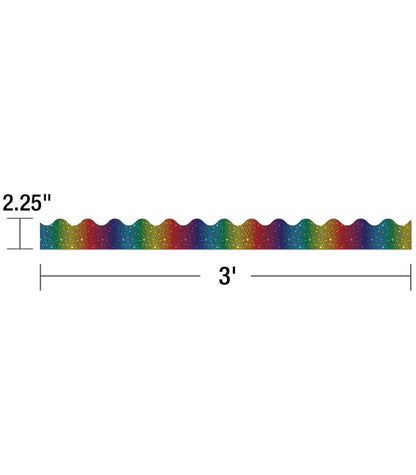 Sparkle and Shine Rainbow Foil Scalloped Borders