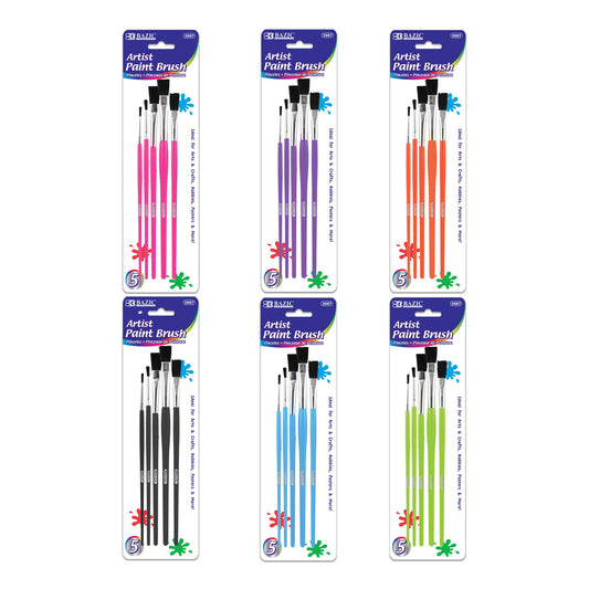 Paintbrush Set Kid's Asst. Size (5/Pack)