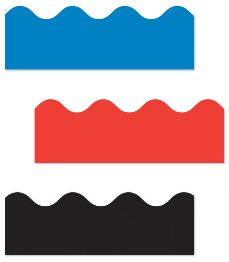Carson Dellosa Education - ROLLED BORDER PRIMARY COLOR SET: 6 Pack
