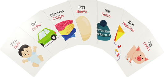 Bilingual First Words Flash Cards (English/Spanish)