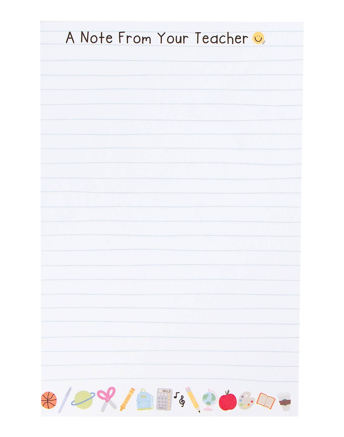 Note From Teacher Notepad