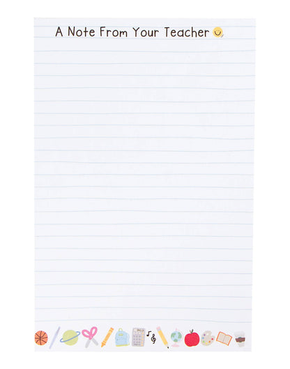 Note From Teacher Notepad