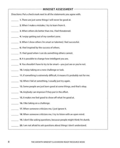 Growth Mindset Classroom-Ready Resource Book by Annie Brock: Paperback; 144 pages / English