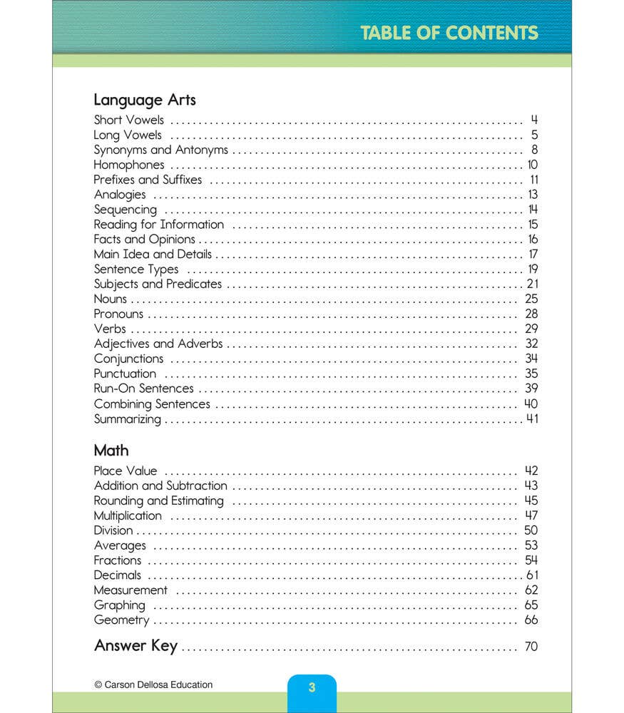 Carson Dellosa Education - Quick Skills Fourth Grade Workbook